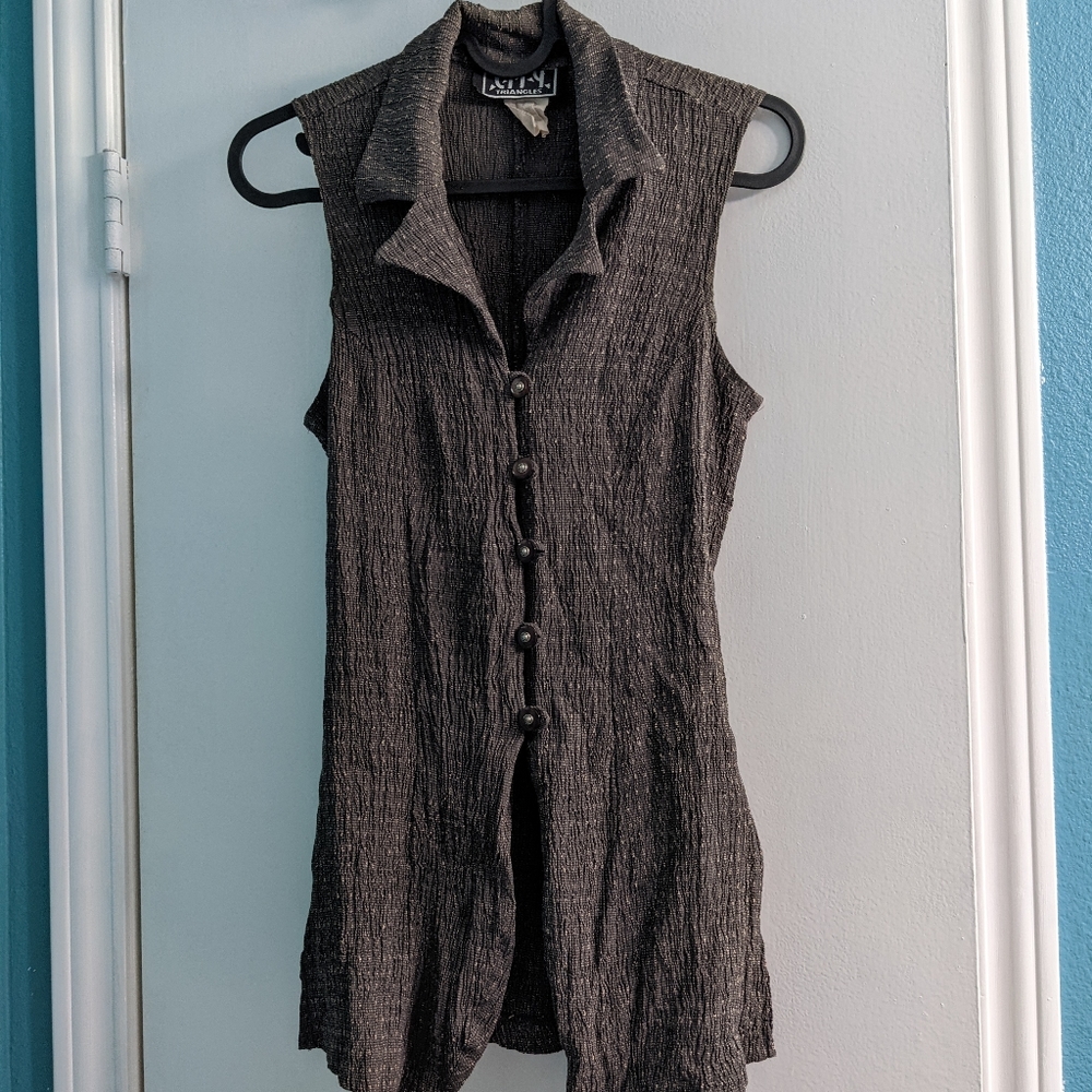 Grey collared button up